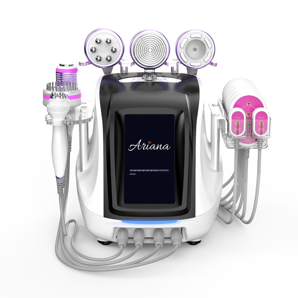 9 in 1 Ultrasonic 40K Cavitation 2.5 Lipo Laser Radio Frequency RF with Microcurrent & Cold-Hot Hammer Machine